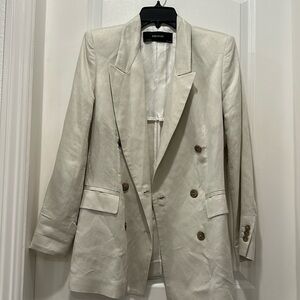 Zara basic linen blazer